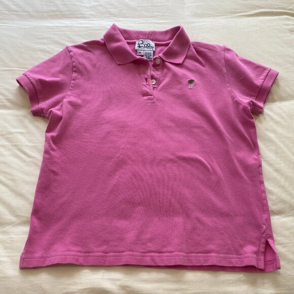 Lilly Pulitzer Deep Pink Soft Cotton Women's Polo M - Picture 1 of 4